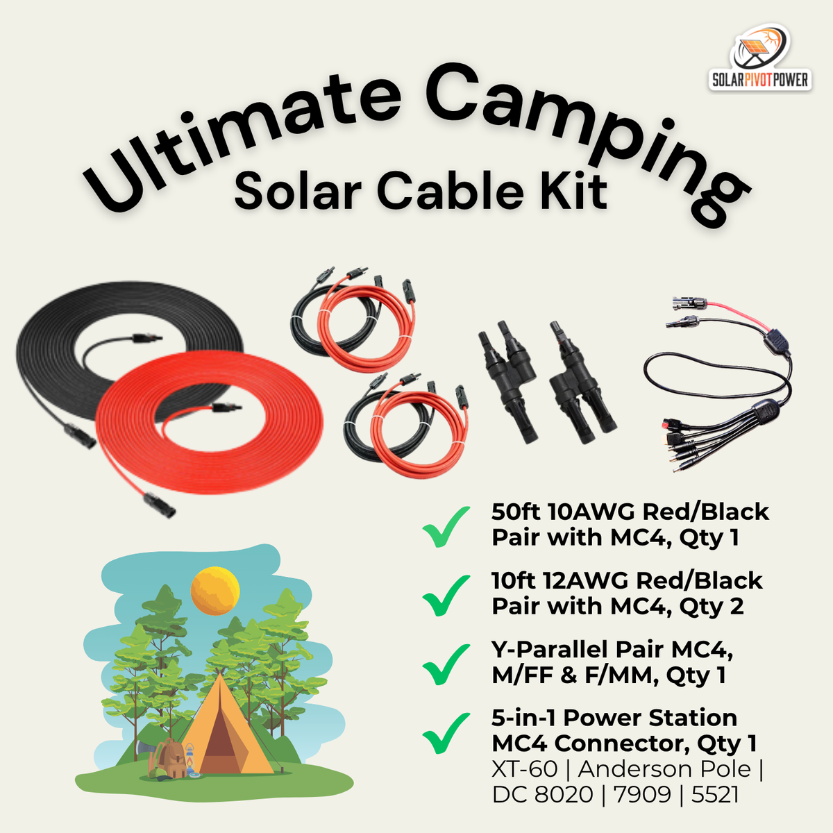 Ultimate Camping Solar Cable Kit