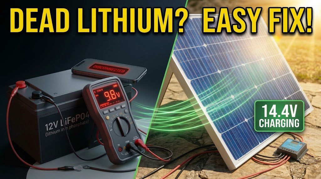 How to Wake Up a "Dead" 12V LiFePO4 Lithium Battery (0V BMS Reset)