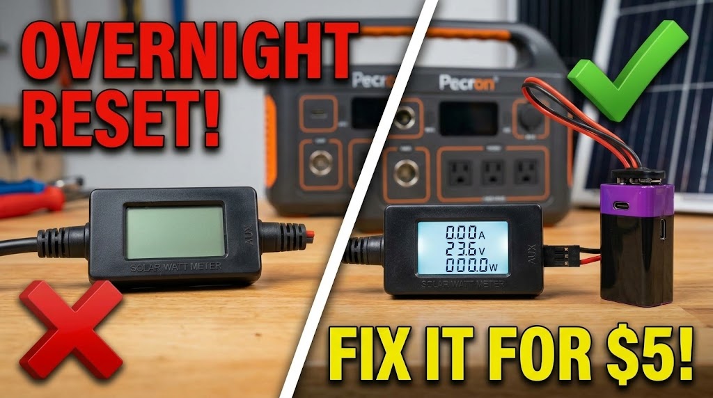 How to Fix the Overnight Reset Issue on Cheap Inline Solar Power Meters