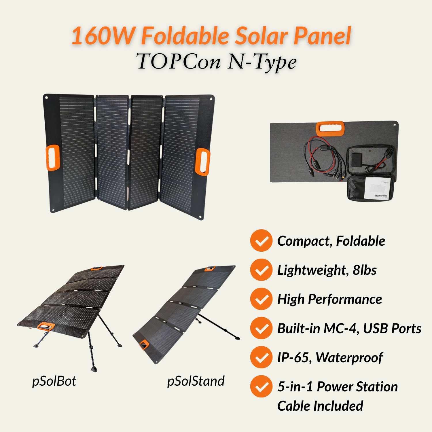 160W Foldable Panel